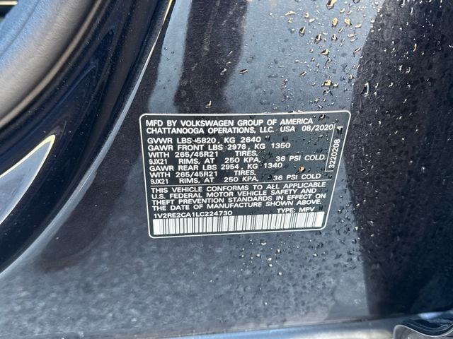 2020 Volkswagen Atlas Cross Sport 3.6L V6 SEL R-Line