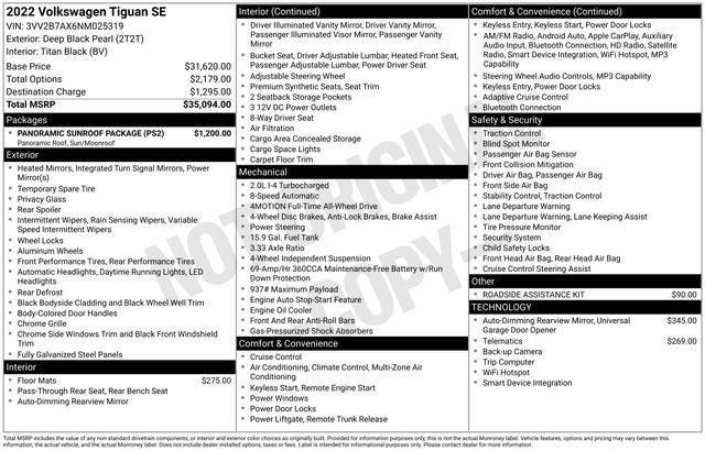 2022 Volkswagen Tiguan SE