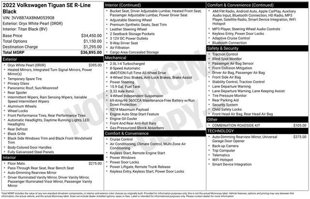 2022 Volkswagen Tiguan SE R-Line Black