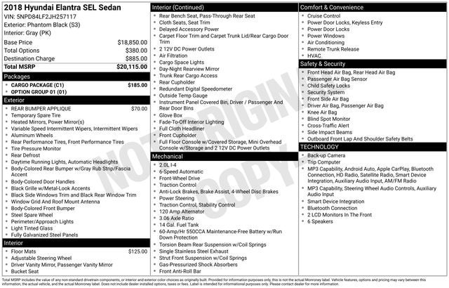 2018 Hyundai Elantra SEL