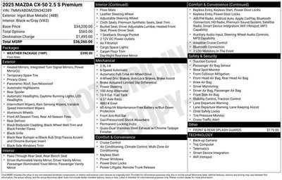2025 Mazda Mazda CX-50 2.5 S Premium Package