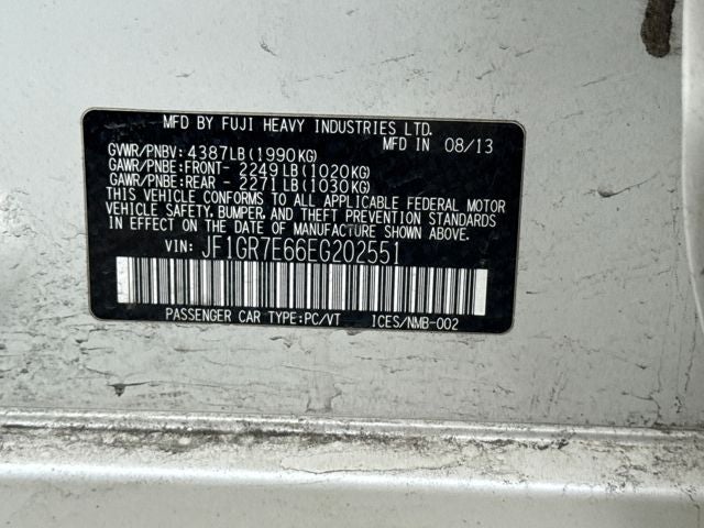 2014 Subaru Impreza WRX