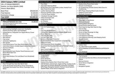 2024 Subaru WRX Limited