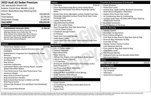 2023 Audi A3 Premium