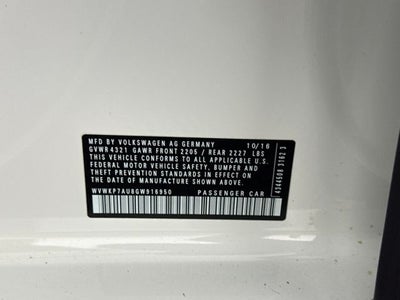 2016 Volkswagen e-Golf SE