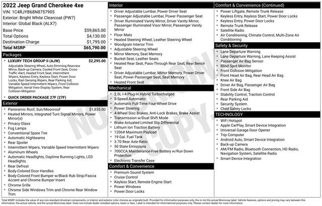 2022 Jeep Grand Cherokee 4xe