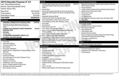 2010 Chevrolet Traverse LT 1LT
