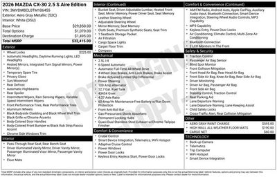 2026 Mazda Mazda CX-30 2.5 S Aire Edition