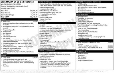 2026 Mazda Mazda CX-30 2.5 S Preferred AWD