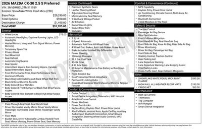 2026 Mazda Mazda CX-30 2.5 S Preferred AWD