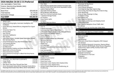 2026 Mazda Mazda CX-30 2.5 S Preferred AWD