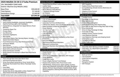 2025 Mazda Mazda CX-30 2.5 Turbo Premium AWD