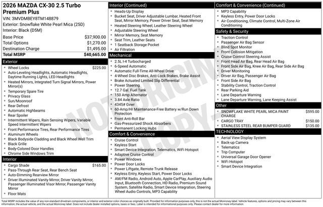 2026 Mazda Mazda CX-30 2.5 Turbo Premium Plus AWD
