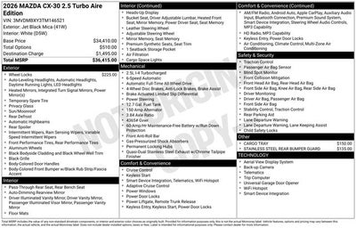 2026 Mazda Mazda CX-30 2.5 Turbo Aire Edition AWD