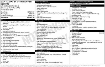 2024 Mazda Mazda3 2.5 S Select Sport Base