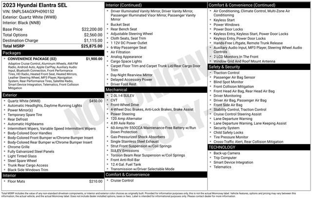 2023 Hyundai Elantra SEL