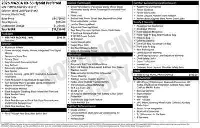 2026 Mazda Mazda CX-50 Hybrid Preferred AWD