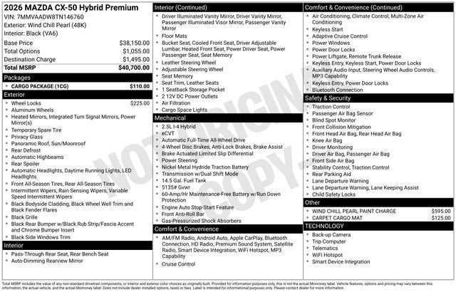 2026 Mazda Mazda CX-50 Hybrid Premium AWD