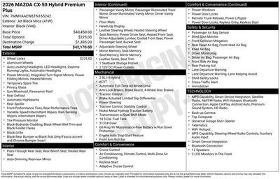 2026 Mazda Mazda CX-50 Hybrid Premium Plus AWD