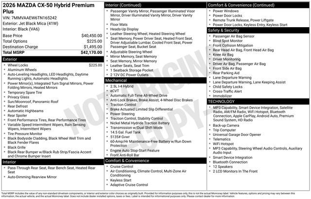 2026 Mazda Mazda CX-50 Hybrid Premium Plus AWD