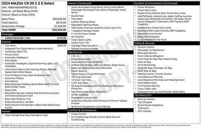 2024 Mazda Mazda CX-50 2.5 S Select Package