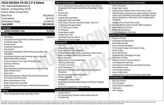 2024 Mazda Mazda CX-50 2.5 S Select Package