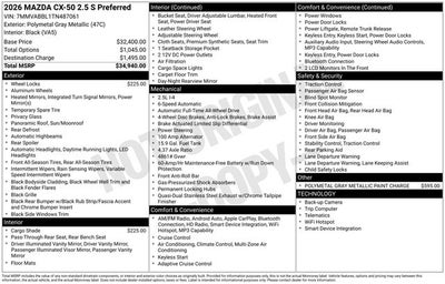 2026 Mazda Mazda CX-50 2.5 S Preferred AWD