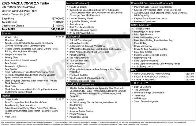 2026 Mazda Mazda CX-50 2.5 Turbo AWD