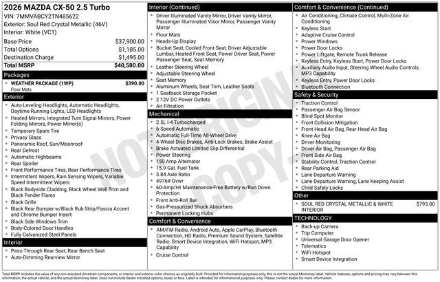 2026 Mazda Mazda CX-50 2.5 Turbo AWD