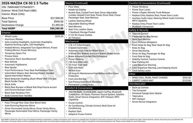 2026 Mazda Mazda CX-50 2.5 Turbo AWD