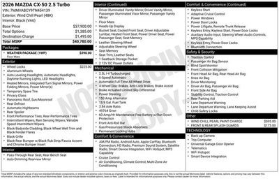 2026 Mazda Mazda CX-50 2.5 Turbo AWD