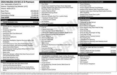 2026 Mazda Mazda CX-50 2.5 S Premium AWD