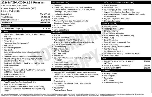 2026 Mazda Mazda CX-50 2.5 S Premium AWD