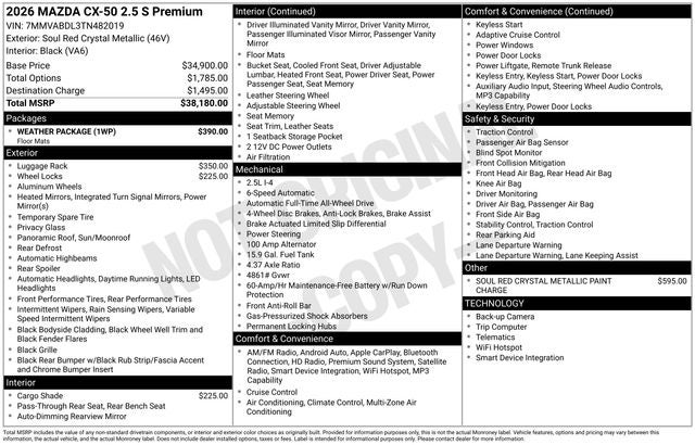 2026 Mazda Mazda CX-50 2.5 S Premium AWD