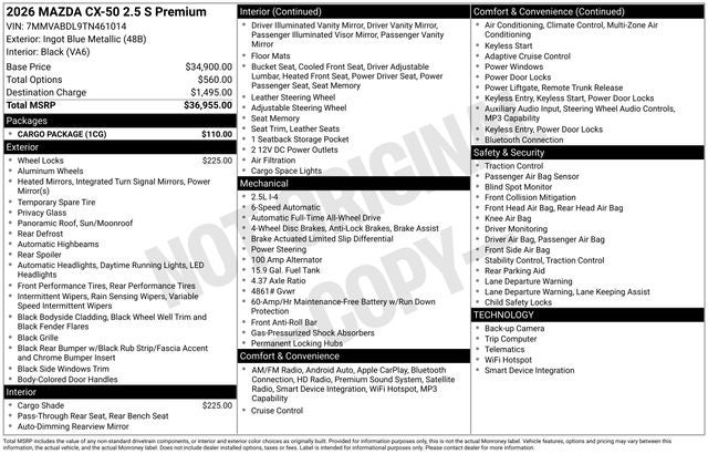 2026 Mazda Mazda CX-50 2.5 S Premium AWD