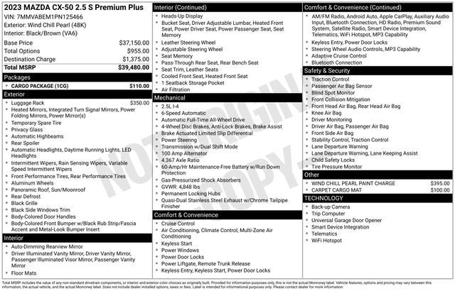 2023 Mazda Mazda CX-50 2.5 S Premium Plus Package