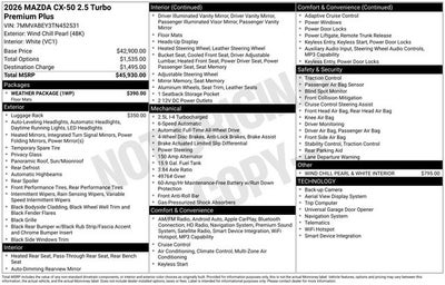 2026 Mazda Mazda CX-50 2.5 Turbo Premium Plus AWD