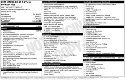 2026 Mazda Mazda CX-50 2.5 Turbo Premium Plus AWD