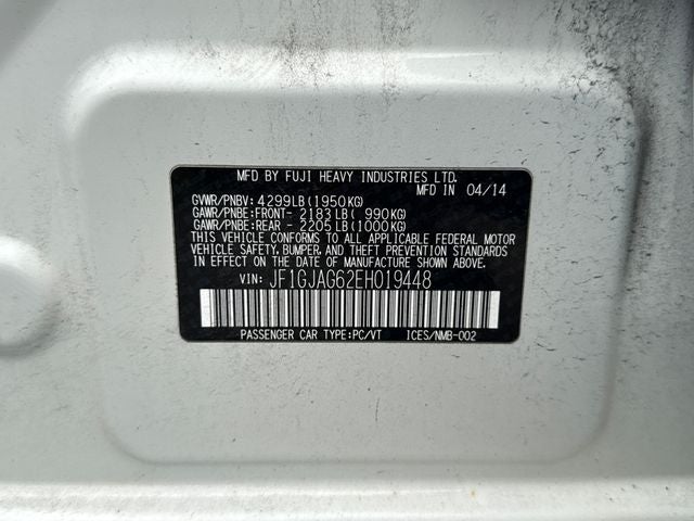 2014 Subaru Impreza 2.0i Limited