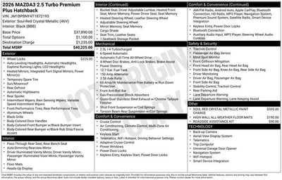 2026 Mazda Mazda3 2.5 Turbo Premium Plus