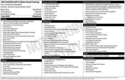 2025 Mazda Mazda MX-5 Miata Grand Touring