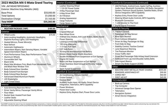 2023 Mazda Mazda MX-5 Miata Grand Touring