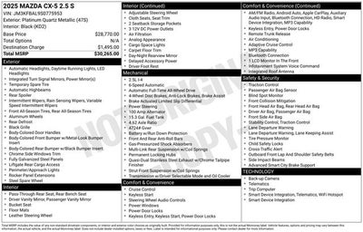 2025 Mazda Mazda CX-5 2.5 S