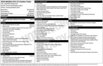 2024 Mazda Mazda CX-5 2.5 Carbon Turbo