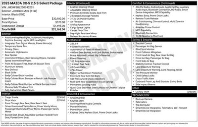 2025 Mazda Mazda CX-5 2.5 S Select AWD
