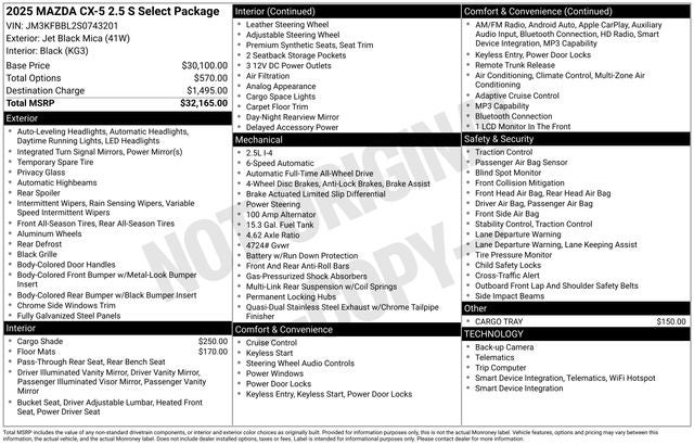 2025 Mazda Mazda CX-5 2.5 S Select AWD
