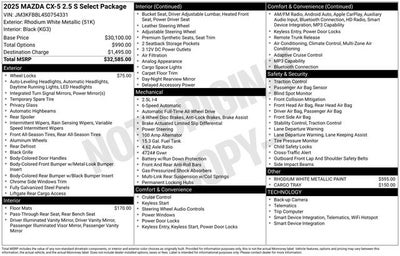 2025 Mazda Mazda CX-5 2.5 S Select AWD