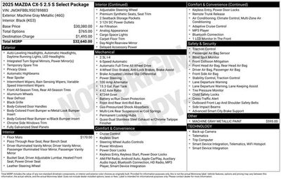 2025 Mazda Mazda CX-5 2.5 S Select AWD