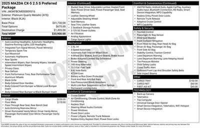 2025 Mazda Mazda CX-5 2.5 S Preferred AWD