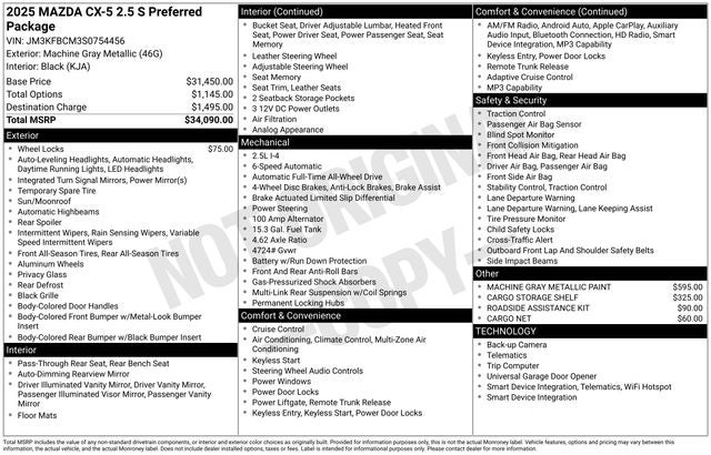2025 Mazda Mazda CX-5 2.5 S Preferred AWD